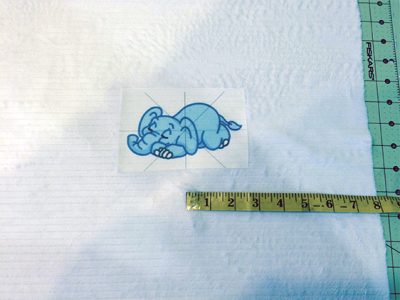 measuring embroidery design