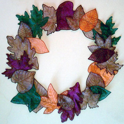 3D fall Leaf Wreath