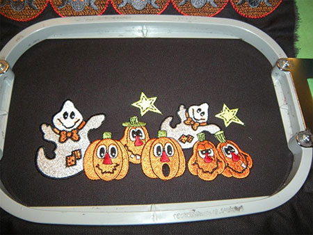 stitching embroidery design for easy trick or treat bag