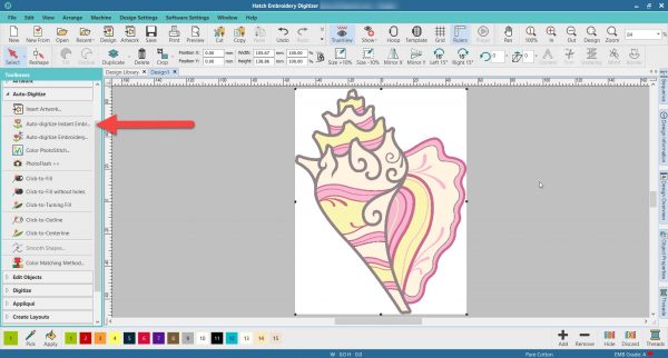 Auto Digitizing in Hatch Embroidery Software