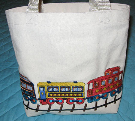 train set tote back