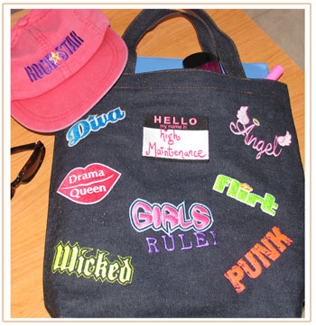 girls sayings bag