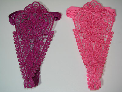 Lace thongs