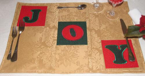 christmas alphabet placemat