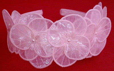 clematis 3d flower headband