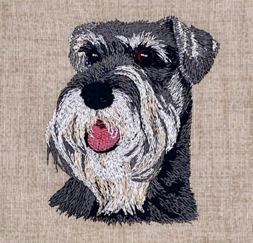 schnauzer embroidery design