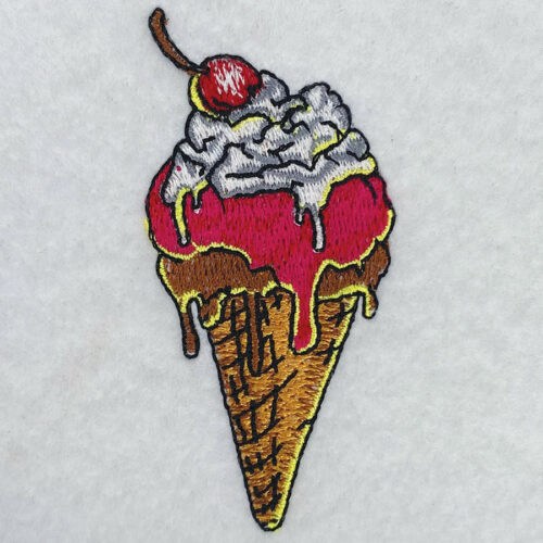 ice cream embroidery design