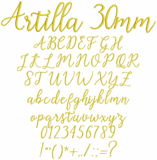 Artilla 30mm Font 1