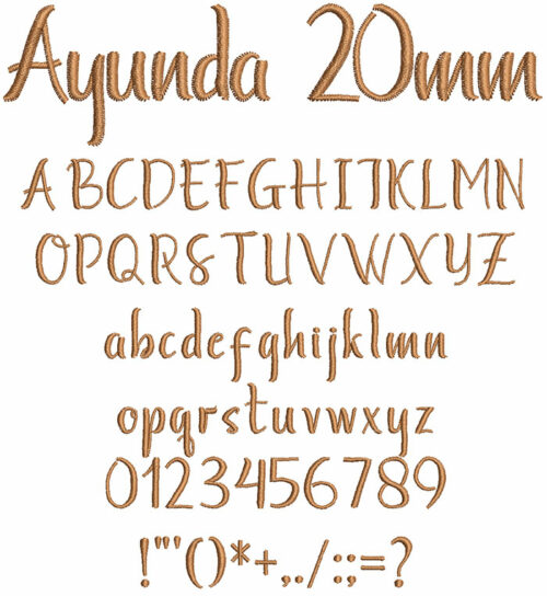 Ayunda 20mm Font 1