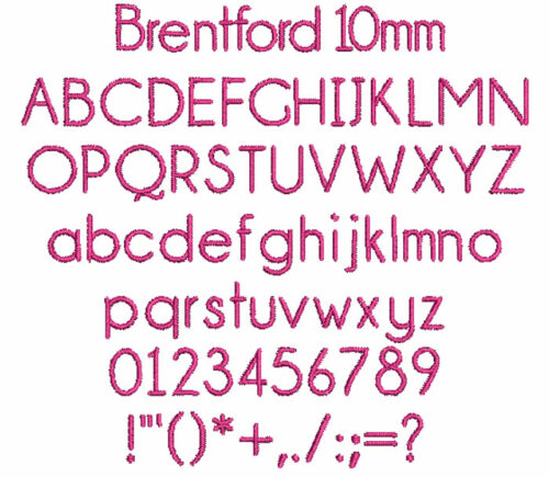 Brentford 10mm Font 1