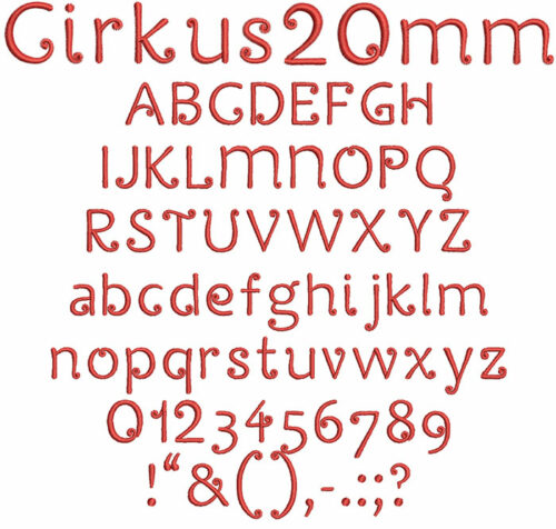 Cirkus 20mm Font 1