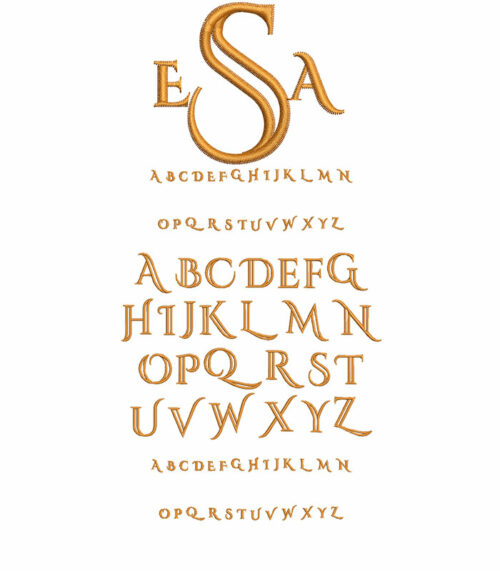 Deco Monogram 50mm Font 1