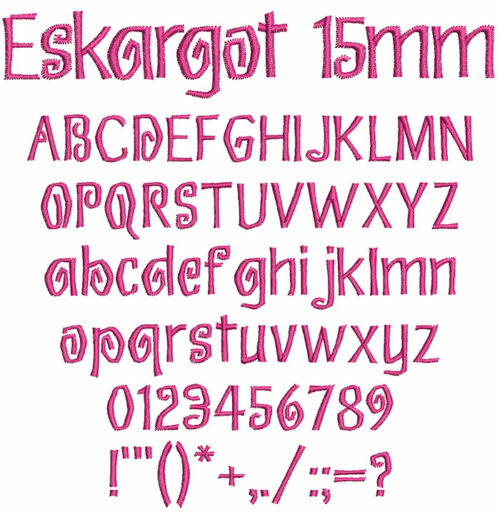 Eskargot 15mm Font 1