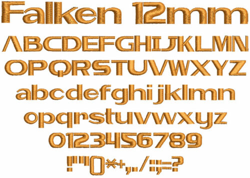 Falken 12mm Font 1