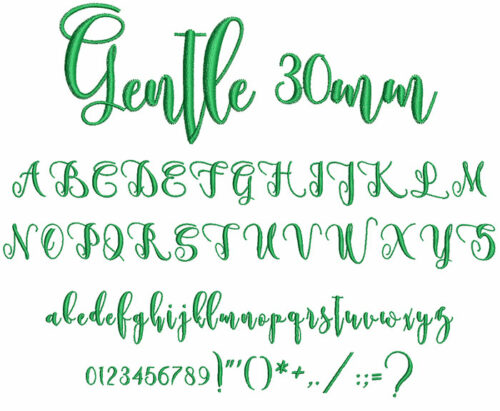 Gentle 30mm Font 1