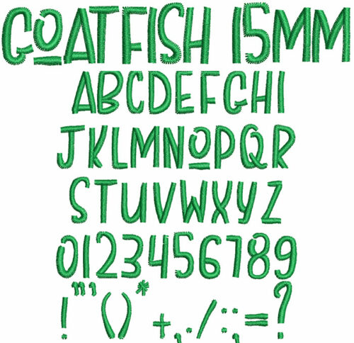 Goatfish 15mm Font 1