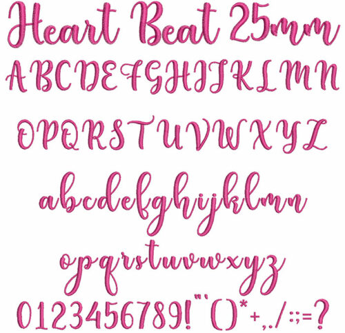 Heart Beat 25mm Font 1