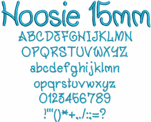 Hoosie 15mm Font 1