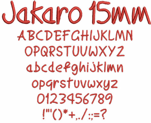 Jakaro 15mm Font 1