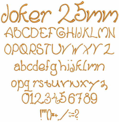 Joker 25mm Font 1