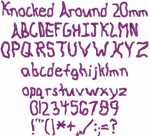 Knocked Around 20mm Font 1