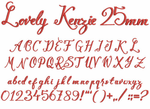 Lovely Kenzie 25mm Font 1