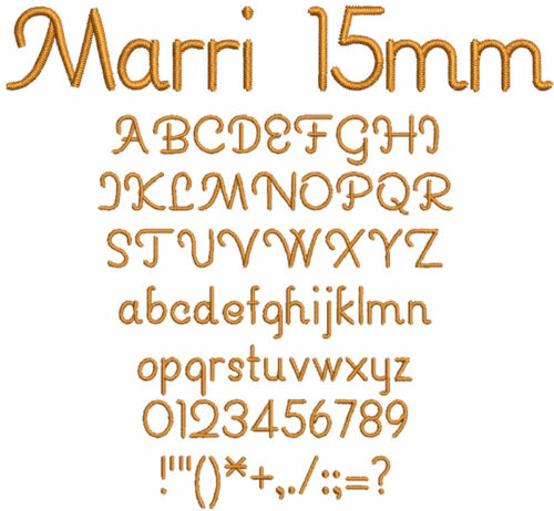 Marri 15mm Font 1