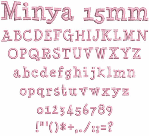 Minya 15mm Font 1