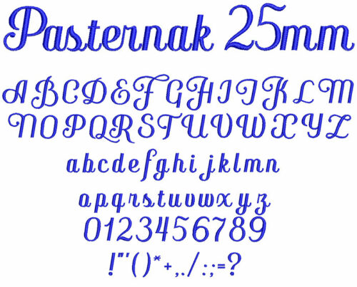 Pasternak 25mm Font 1