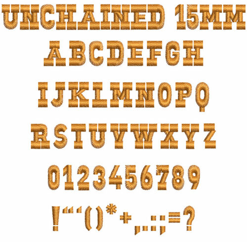 Unchained 15mm Font 1