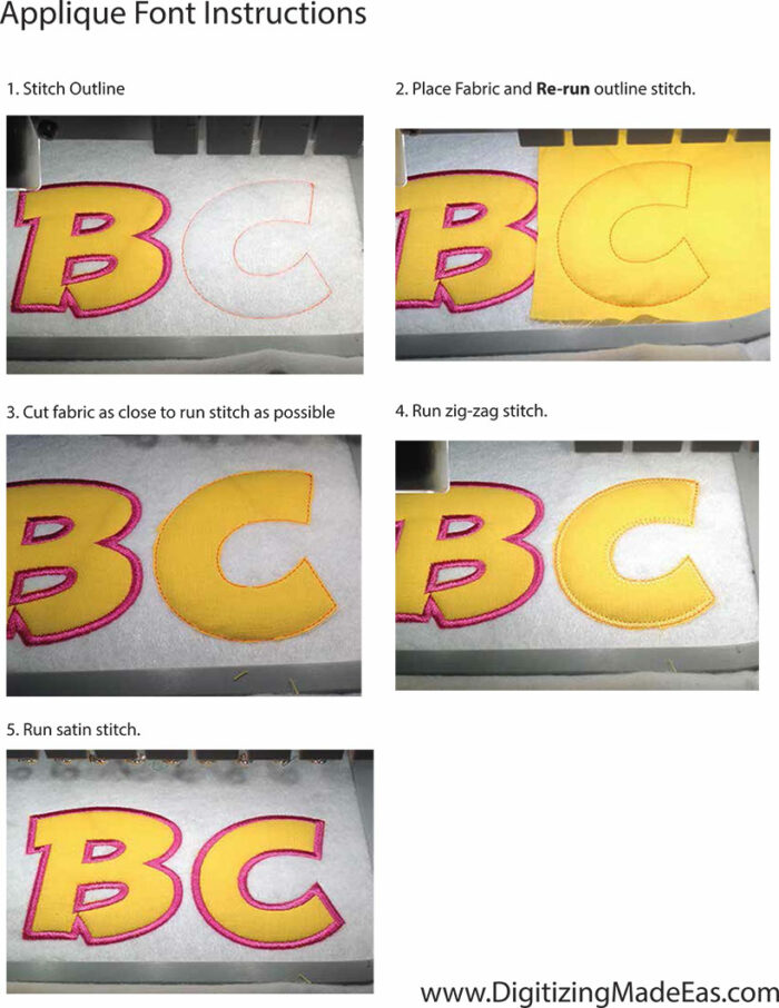 Collegiate Applique Font 3