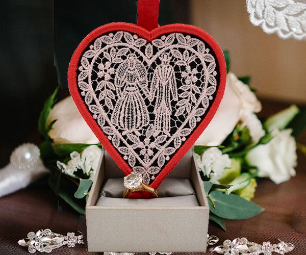 3d foam wedding tag