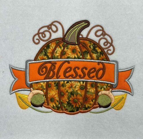 blessed pumpkin applique