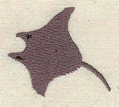 Embroidery Design: Stingray 1.54w X 1.35h