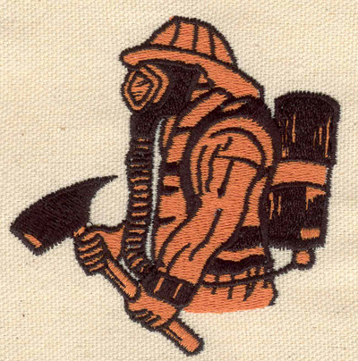 Embroidery Design: Fireman with axe 3.04w X 3.08h