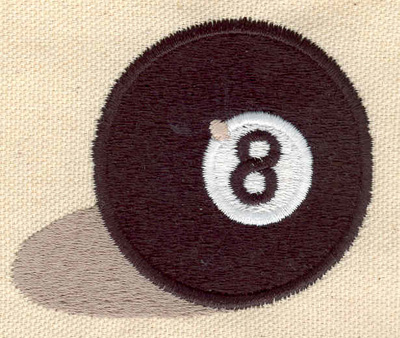 Embroidery Design: 8 Ball large 2.84w X 2.34h