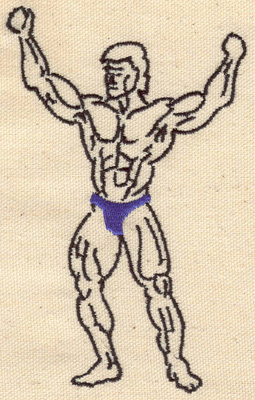 Embroidery Design: Body Builder 3.07w X 4.98h