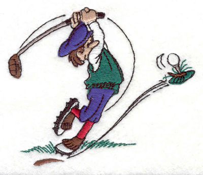 Embroidery Design: Golfer D 3.37"w X 2.89"h