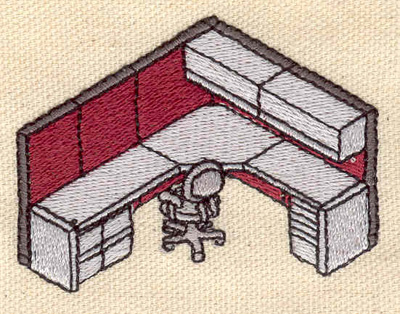 Embroidery Design: Office Desk 2.50w X 1.92h