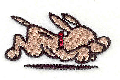 Embroidery Design: Dog running 1.29" X 2.28"