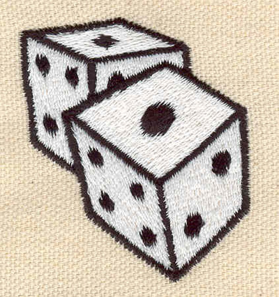 Embroidery Design: Dice 1.78w X 2.02h