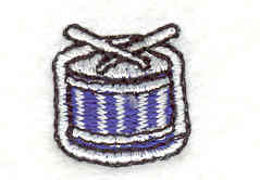 Embroidery Design: Drum 0.65" X 0.60"