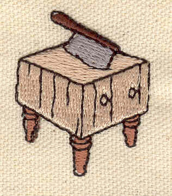 Embroidery Design: Butcher block 1.21w X 1.51h