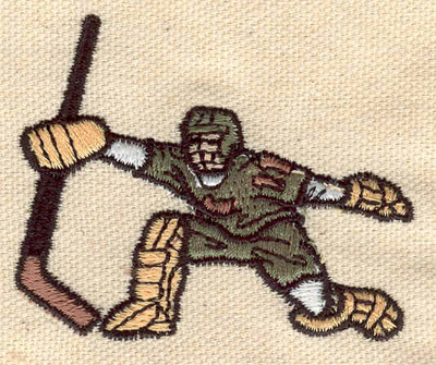 Embroidery Design: Goalie  2.46w X 2.02h