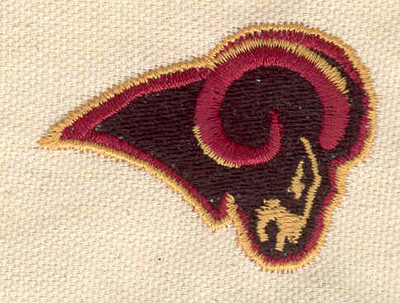 Embroidery Design: Ram head stylized 2.12w X 1.53h