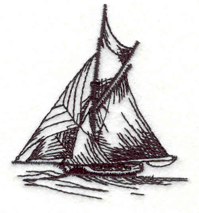 Embroidery Design: Sailboat G 2.25"w X 2.46"h