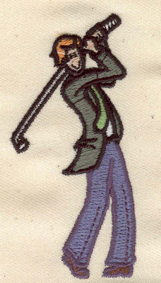 Embroidery Design: Golfer 1.60w X 3.24h