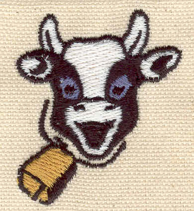 Embroidery Design: Cow    1.71w X 1.94h