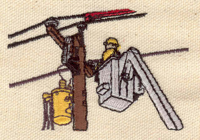 Embroidery Design: Lineman 2.85w X 2.00h