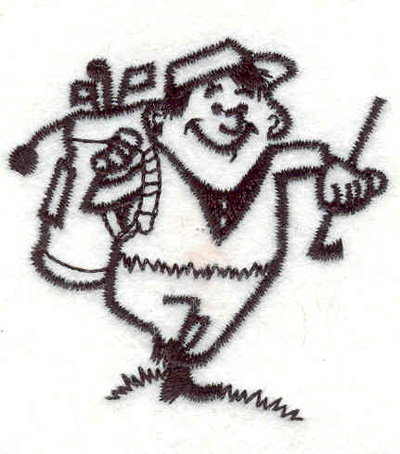 Embroidery Design: Golfer A 2.06"w X 2.09"h